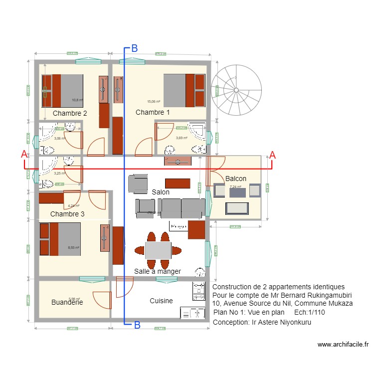 vue en plan rukingamubiri. Floor plan with 0 room and 0 m2