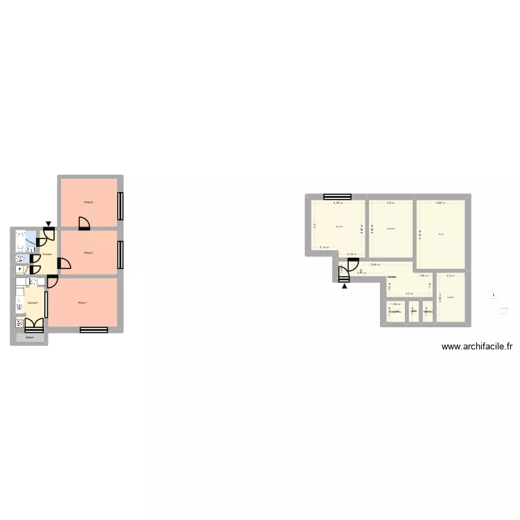 Na Bělidle 2574, byt 2. Floor plan with 21  and 281 m²