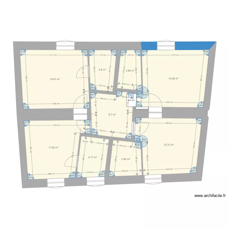 st nicolas Etage 1 v1. Floor plan with 