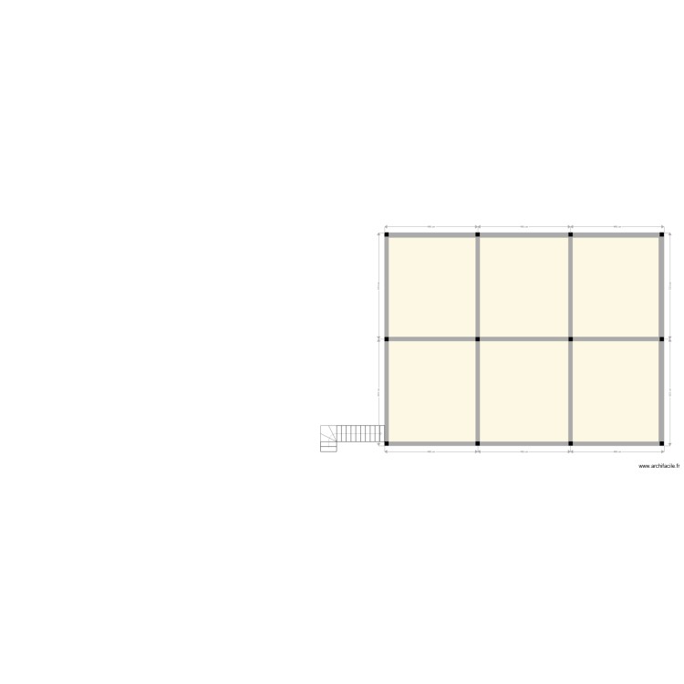 rdc Mwamba plan des fondations. Floor plan with 0 room and 0 m2