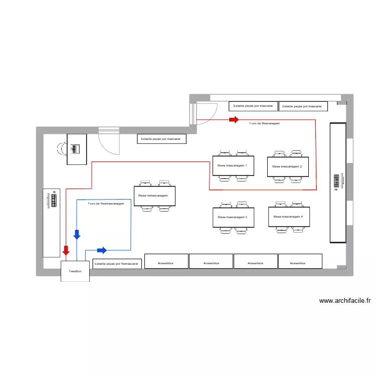 Sala Mascaragem. Floor plan with 