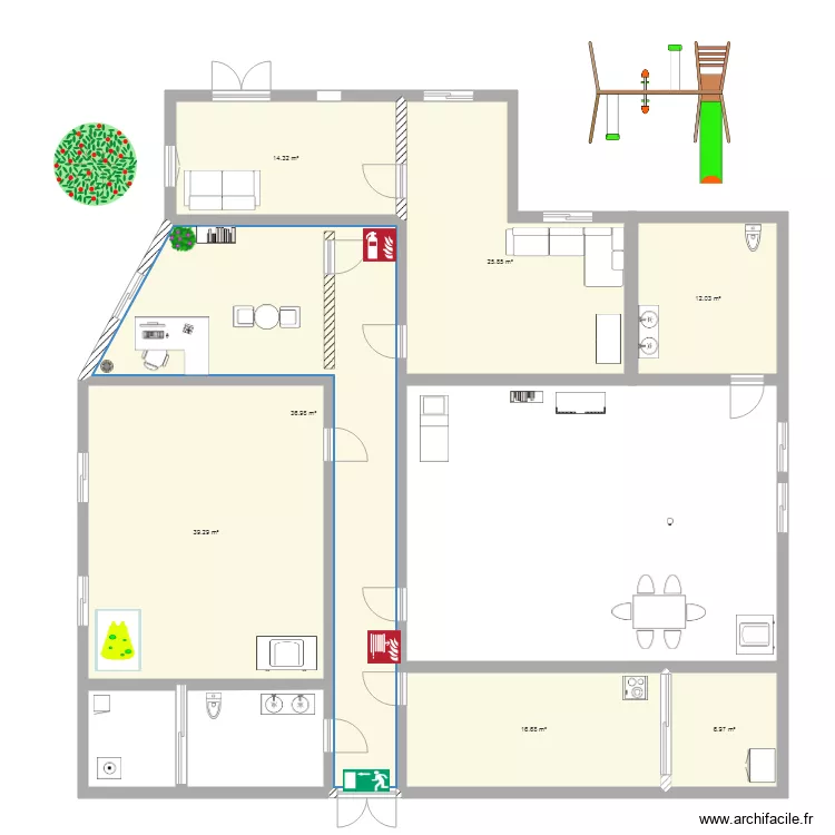 DAYCARE LIAM. Floor plan with 