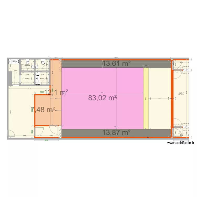 shop 2  New 2 partition. Floor plan with 