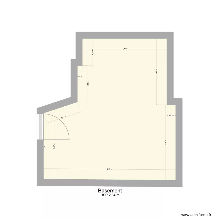 floor plan. Floor plan with 1  and 13 m²