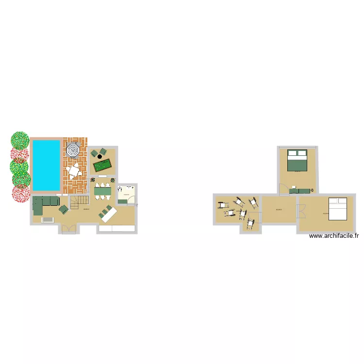 French House. Floor plan with 