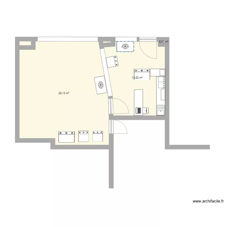 Heladeria. Floor plan with 