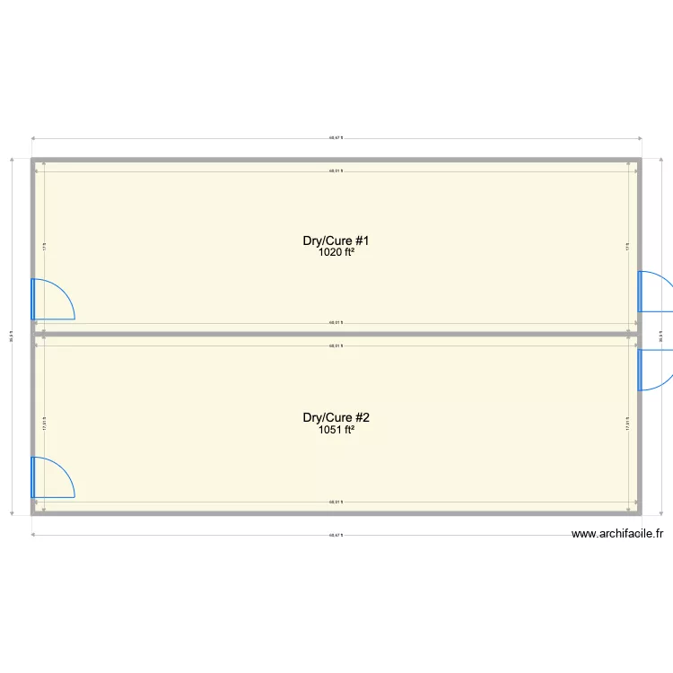 STL Can - Dry 1 and 2. Floor plan with 