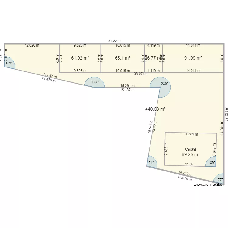 Granja 5. Floor plan with 