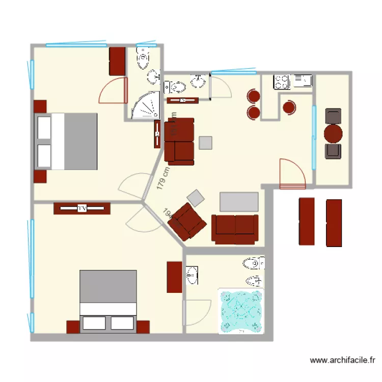 suitemodif2. Floor plan with 