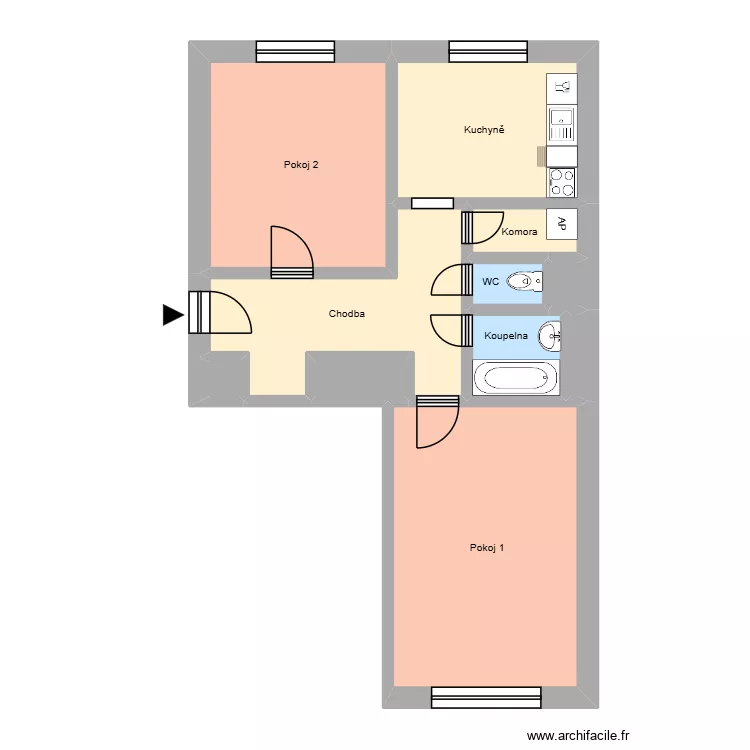 Pavlovova 588, byt 1. Floor plan with 15 and 181 m² Pavlovova 588, byt 1. Floor plan with 15 and 181 m²