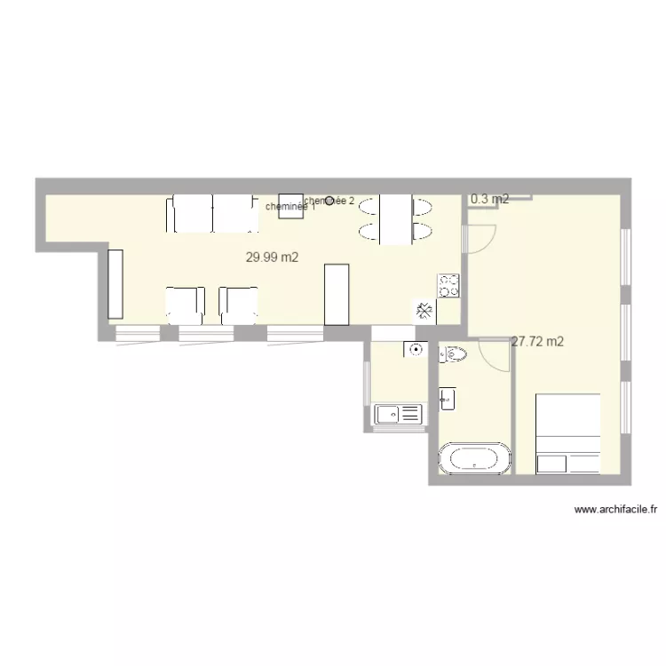 final Wohnung 2. Floor plan with 