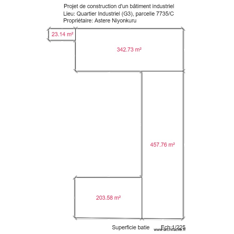 calcul surface batie. Floor plan with 0 room and 0 m2