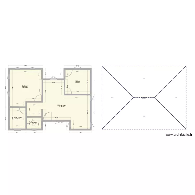 Pasali Gate Lodge. Floor plan with 5 and 52 m² Pasali Gate Lodge. Floor plan with 5 and 52 m²