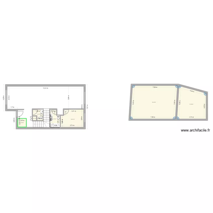 vao 74 3. Floor plan with 7  and 81 m²
