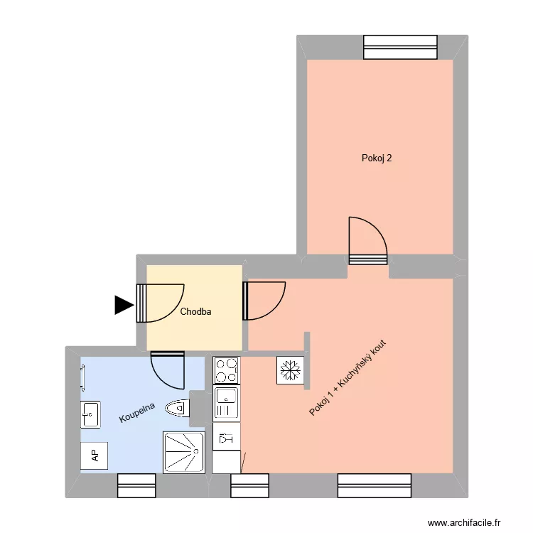 Kapitána Jasioka 719, byt 9. Floor plan with Kapitána Jasioka 719, byt 9. Floor plan with