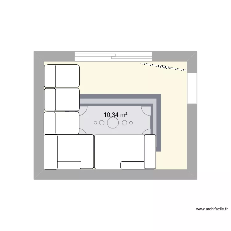PLAN C. Floor plan with 1  and 10 m²