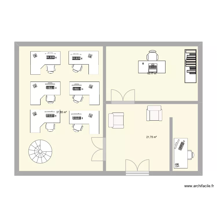 EMPRESA 80m2. Floor plan with 3  and 78 m²