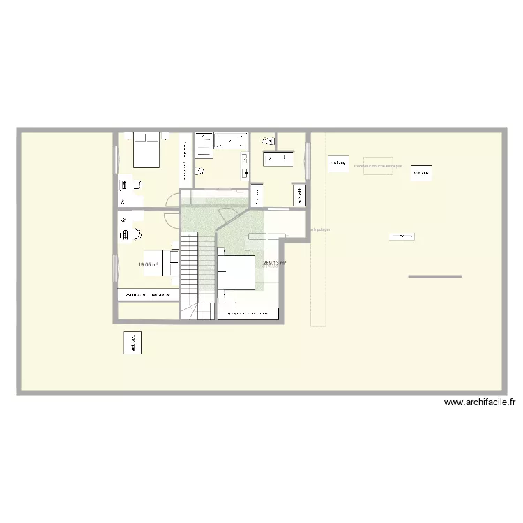 mi casa planta arriba . Floor plan with 
