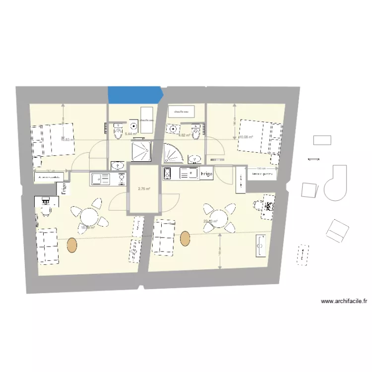 st nicolas Etage 2 V7 valerie bis. Floor plan with 
