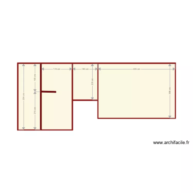 Q10 faux plafond lamelles. Floor plan with 