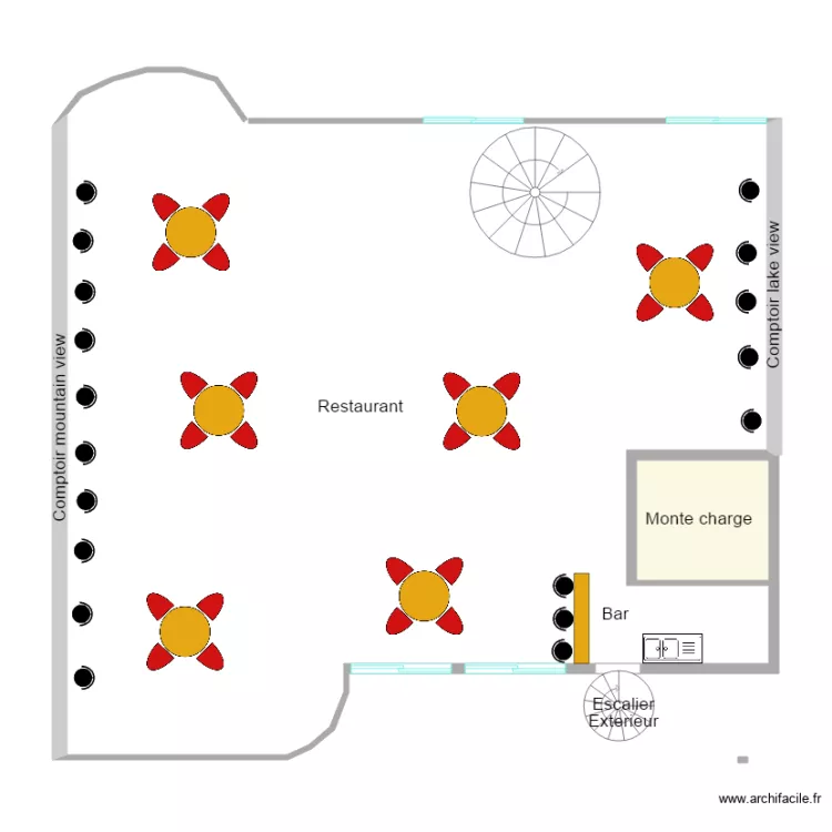 quatrieme etage mirador hotel. Floor plan with 
