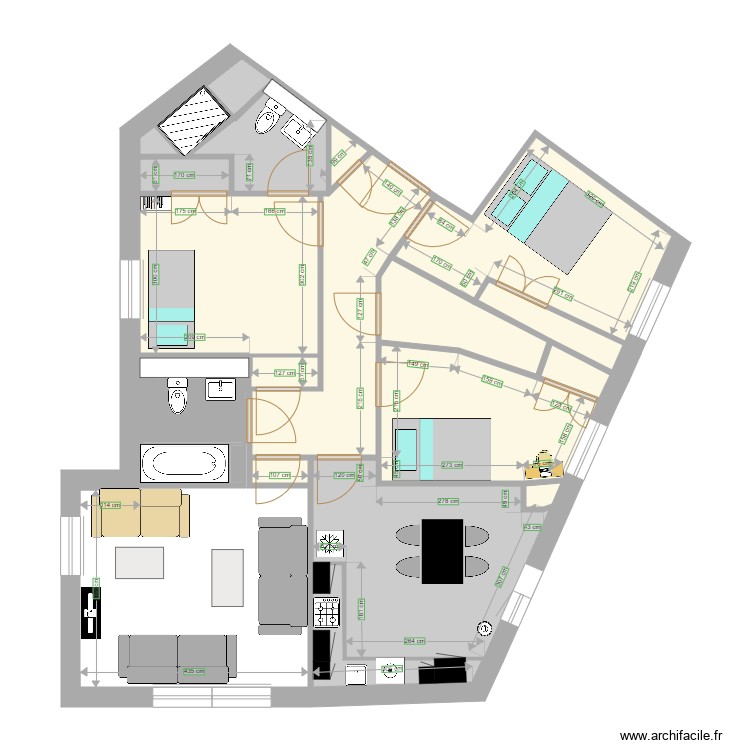 airbnblouise. Floor plan with 0 room and 0 m2