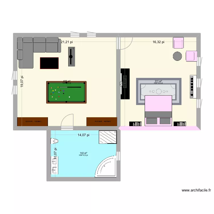 Maison à anouk. Floor plan with 3 and 80 m² Maison à anouk. Floor plan with 3 and 80 m²