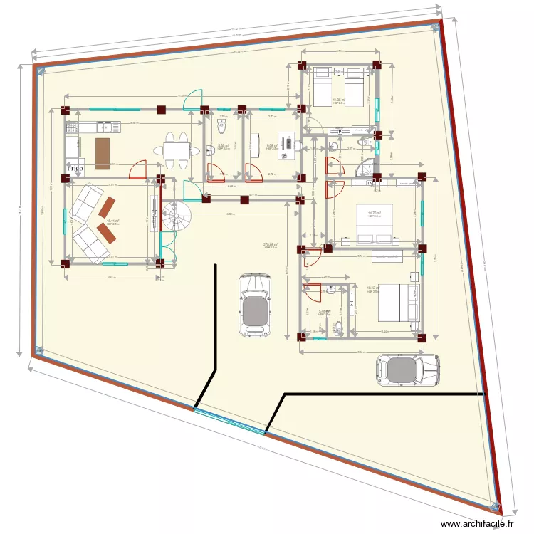 implantation definitif. Floor plan with 