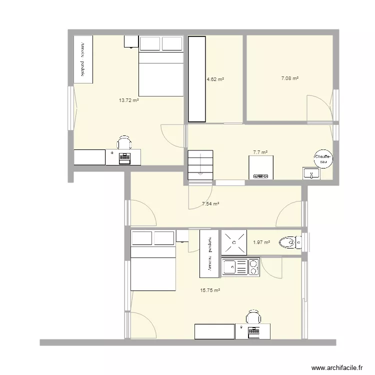 RDC PROJET1 PARTAGÉ. Floor plan with RDC PROJET1 PARTAGÉ. Floor plan with