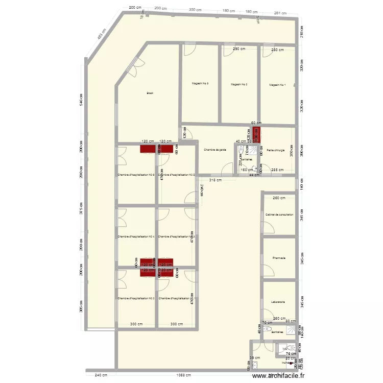 sonia vue en plan. Floor plan with 