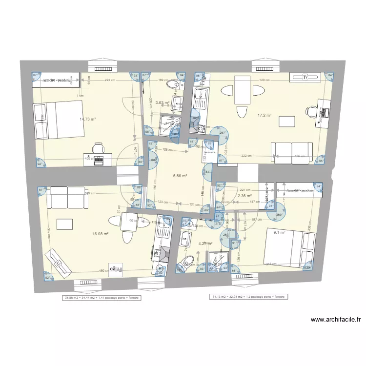 st nicolas Etage 1 v4. Floor plan with 