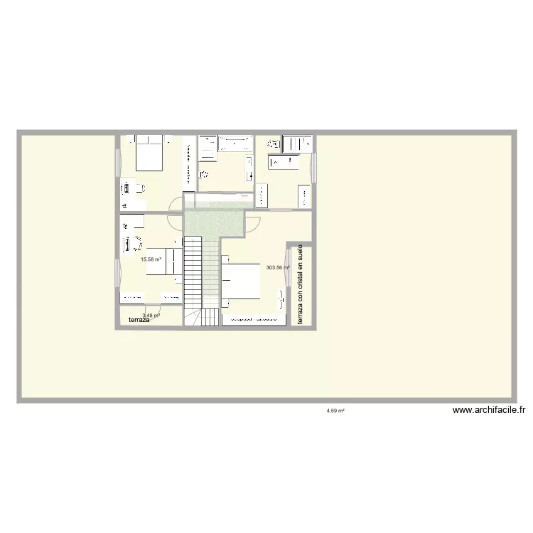 mi casa planta arriba 2. Floor plan with 