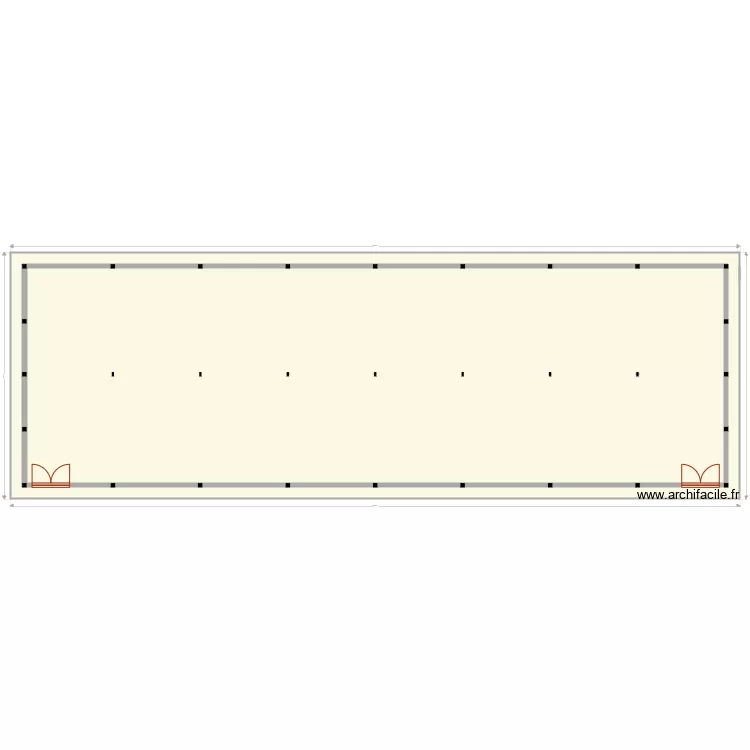 hangar MSF vue en plan. Floor plan with 