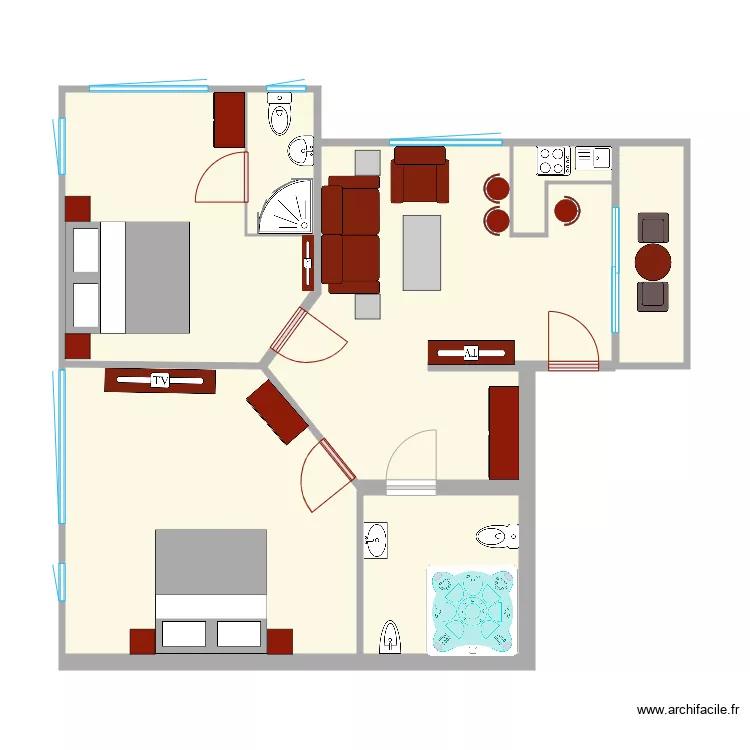 suitemodif. Floor plan with 
