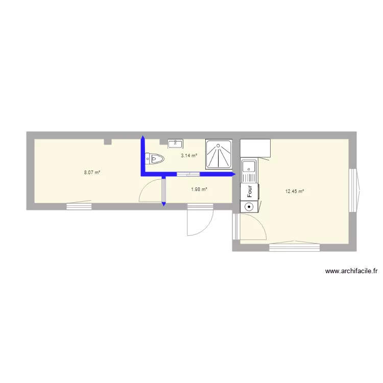 Outhouse Design 4. Floor plan with 