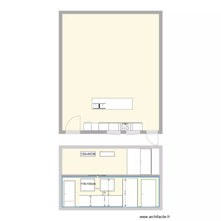 nh93 keuken1c. Floor plan with 
