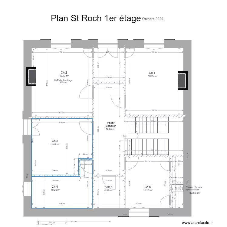 St Roch 1er étage. Floor plan with St Roch 1er étage. Floor plan with