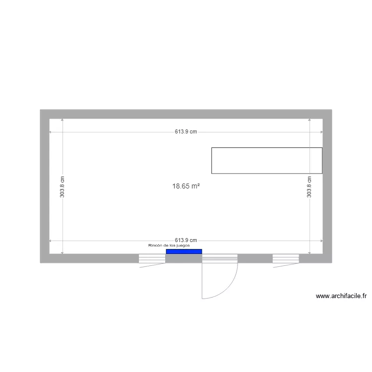 5860 Plano local actual. Floor plan with 