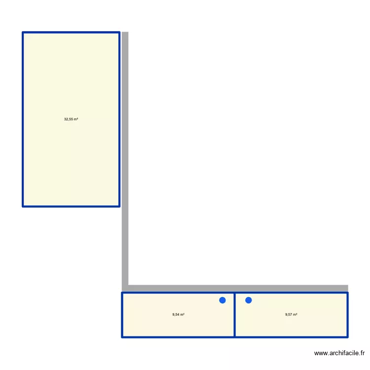Fena Silvia v2. Floor plan with 3 Rooms and 52 m²