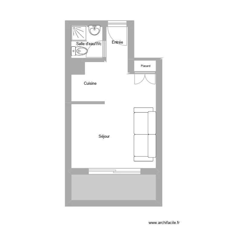 51796. Floor plan with 5  and 23 m²