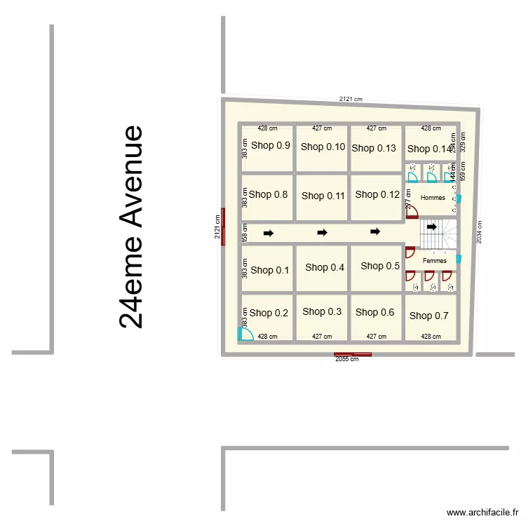 Yannick buyenzi rez de chaussee1820. Floor plan with 