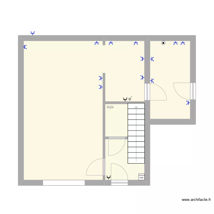 Gelijkvloers. Floor plan with 
