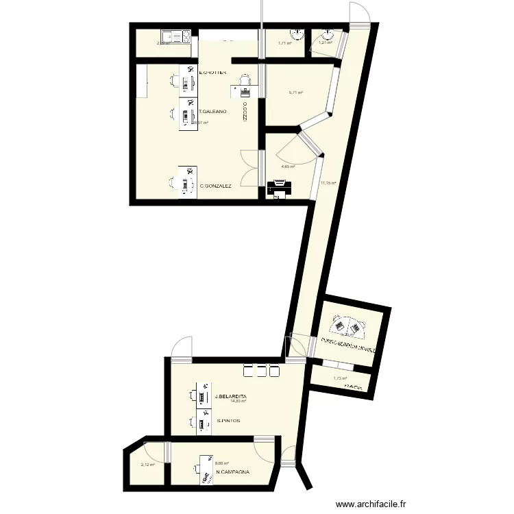 RIAM2. Floor plan with 