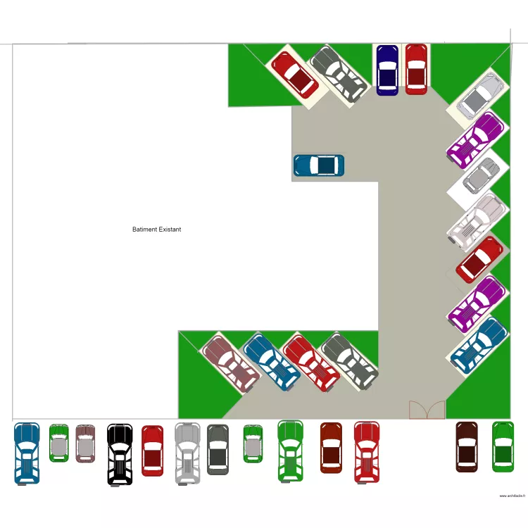 parking parcelle Rutake. Floor plan with 
