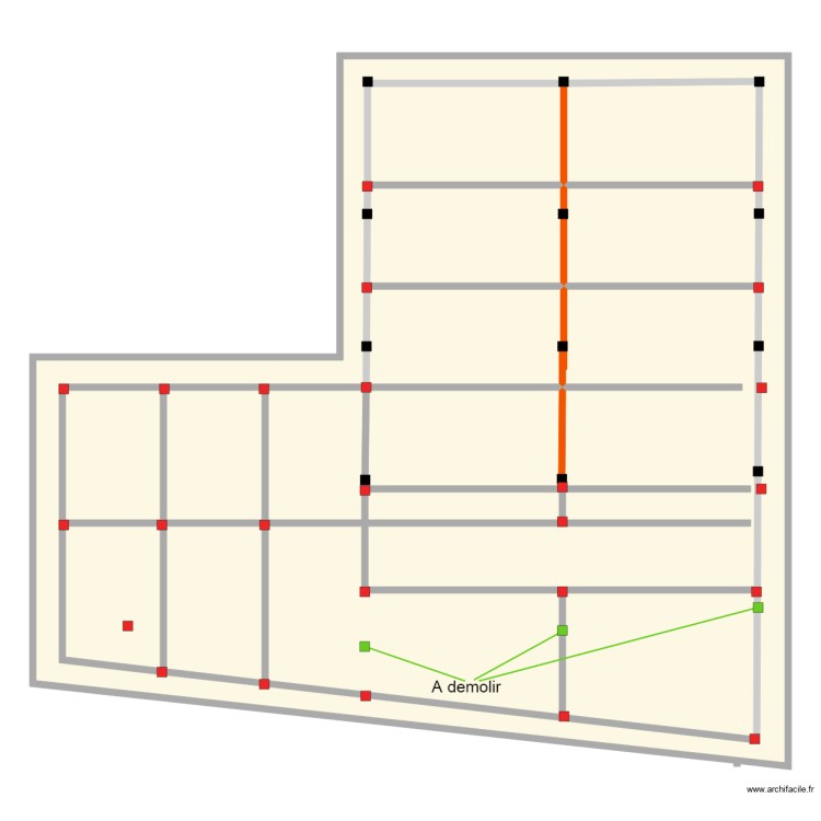 emplacement colonnes trapeze0411. Floor plan with 0 room and 0 m2