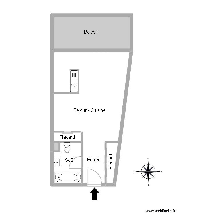51390 BERGER. Floor plan with 6  and 48 m²