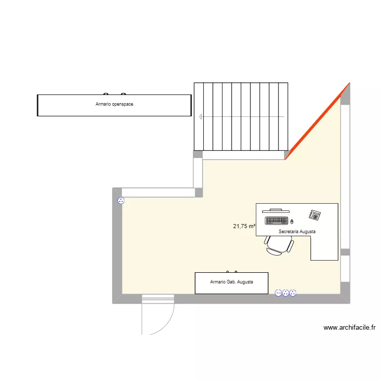 recep&ccedil;&atilde;o. Floor plan with 
