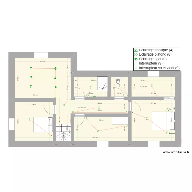 Plan ECL R+1. Floor plan with Plan ECL R+1. Floor plan with
