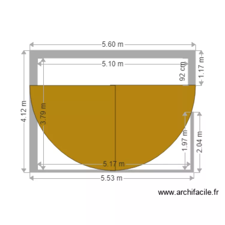 paillote piscine. Floor plan with 