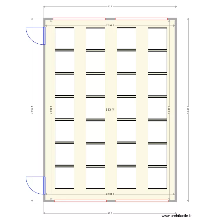 Hood. Floor plan with 